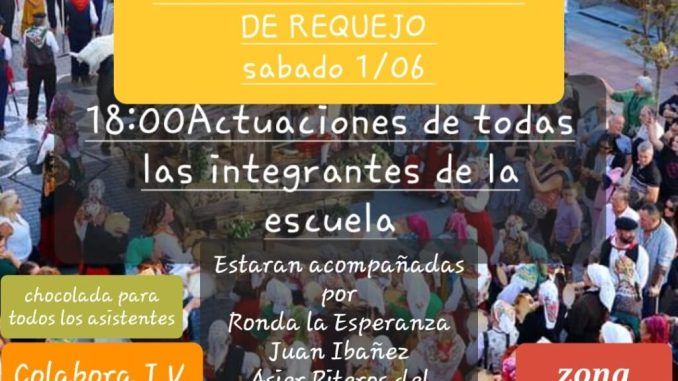 Sábado 1 de junio, 18.00 Fin de curso escuela pandereta de Requejo.